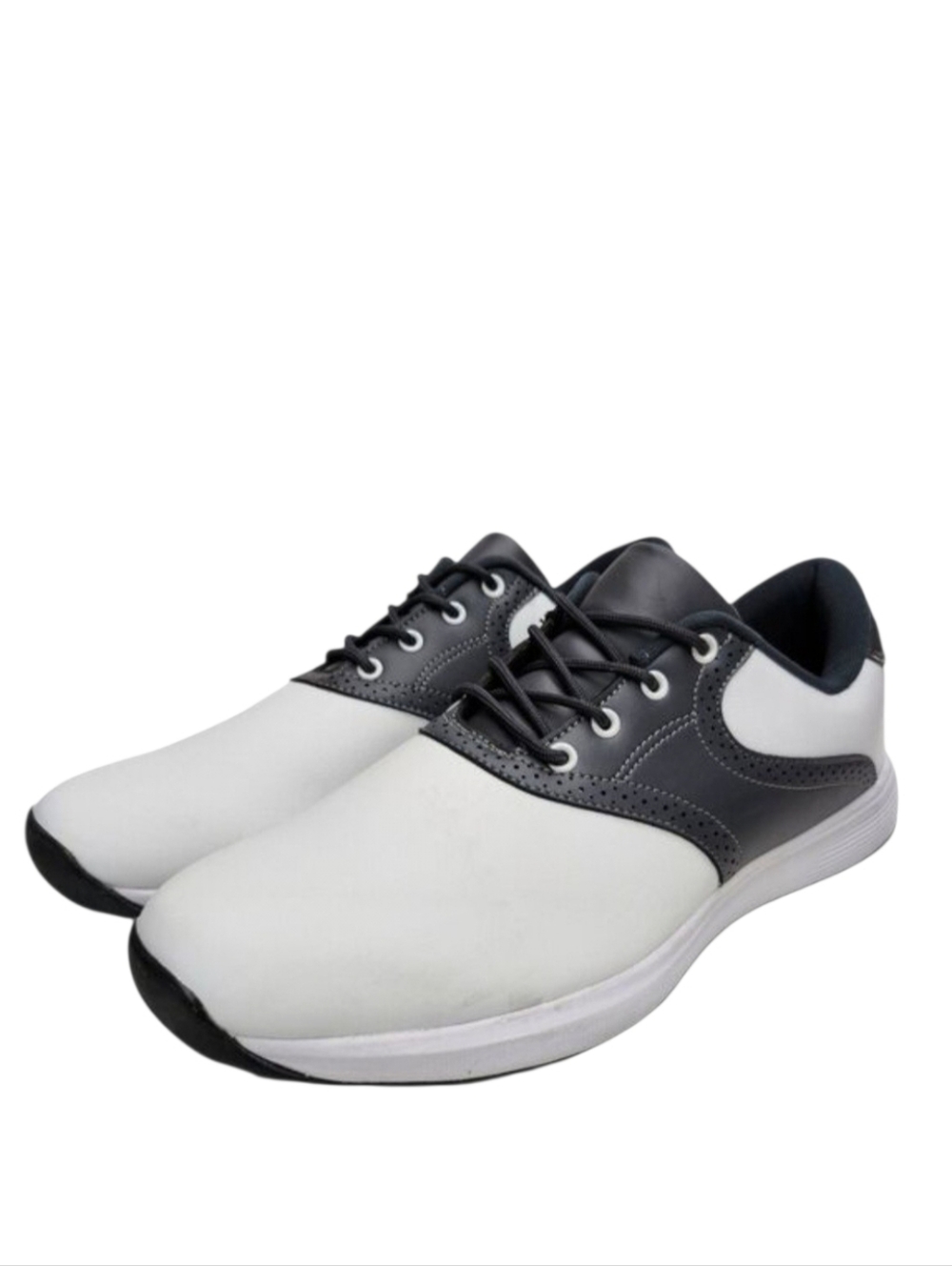 Golf Shoes Mens 11 Unbranded Spikes and Key Black White Lace Up Athletic New